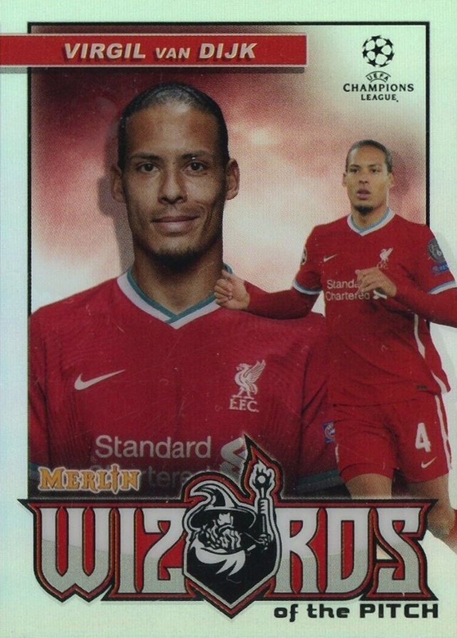2020 Topps Merlin Chrome UEFA Champions League Wizards of the Pitch Virgil Van Dijk #VVD Soccer Card