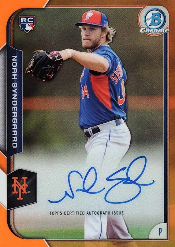 2015  Bowman Chrome Autograph Rookies Noah Syndergaard #NS Baseball Card