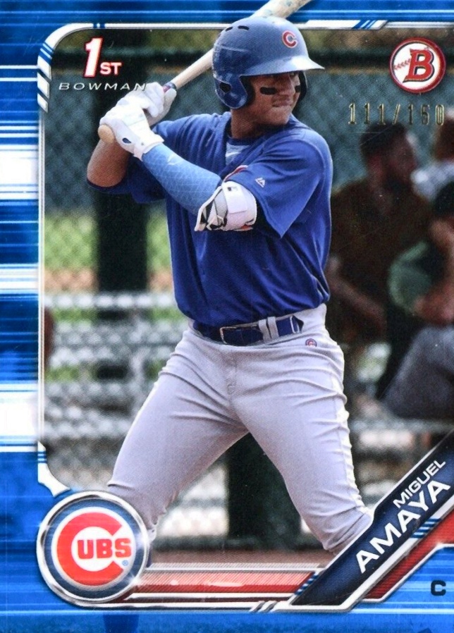2019 Bowman Paper Prospects Miguel Amaya #BP35 Baseball Card