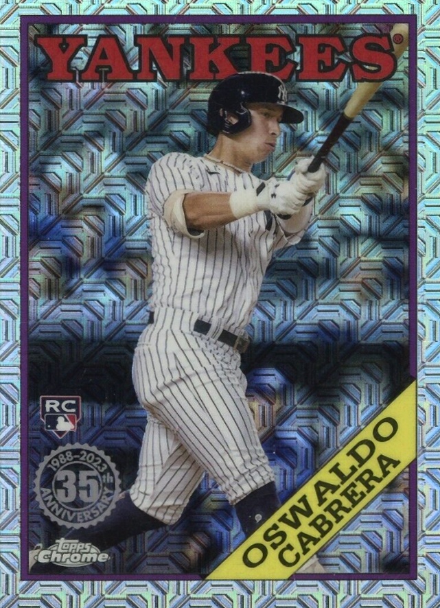 2023 Topps Silver Pack 1988 Chrome Promo Oswaldo Cabrera #T88C61 Baseball Card