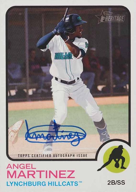 2022 Topps Heritage Minor League Real One Autographs Angel Martinez #ROAAM Baseball Card
