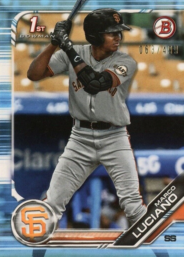 2019 Bowman Paper Prospects Marco Luciano #BP82 Baseball Card