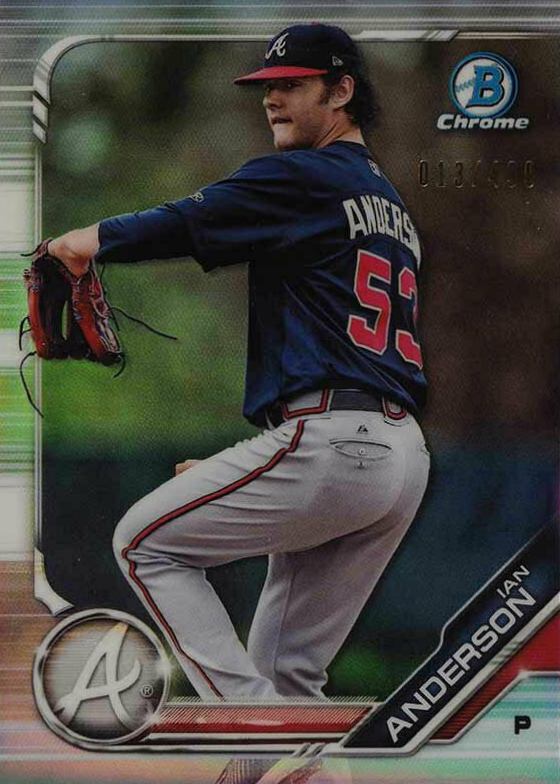 2019 Bowman Prospects Chrome Ian Anderson #47 Baseball Card