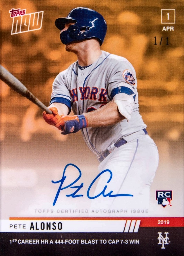 2019 Topps Now Pete Alonso #32F Baseball Card