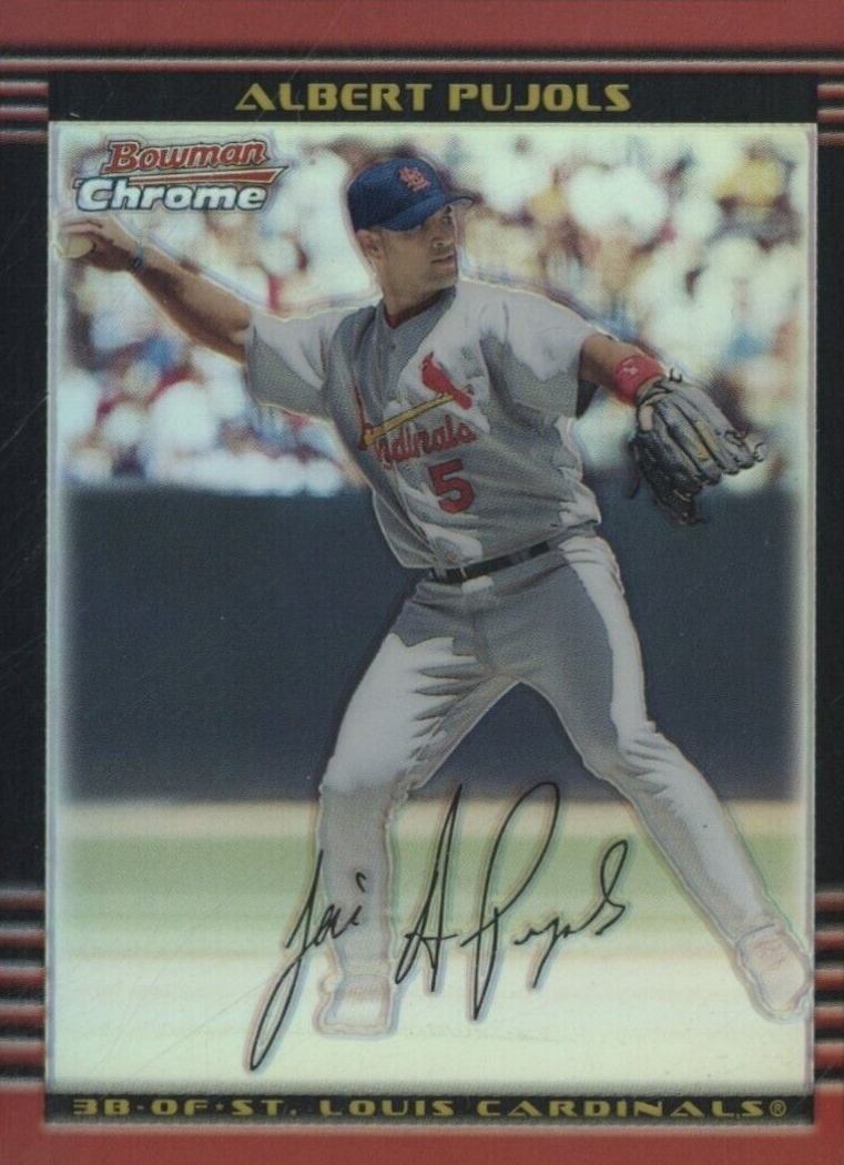2002 Bowman Chrome Albert Pujols #15 Baseball Card