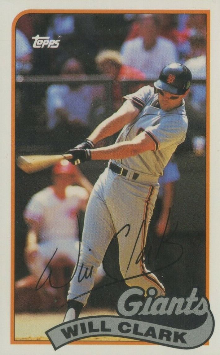 1989 Topps/LJN Baseball Talk Will Clark #47 Baseball Card