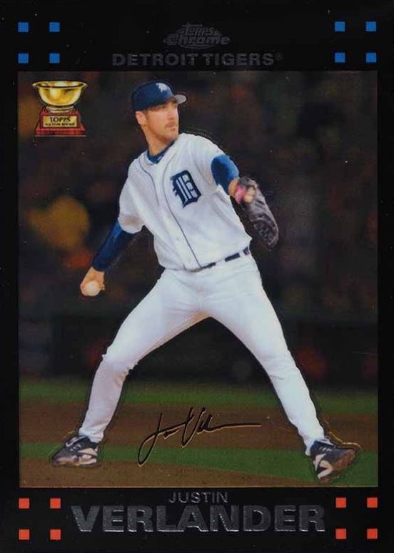 2007 Topps Chrome Justin Verlander #254 Baseball Card