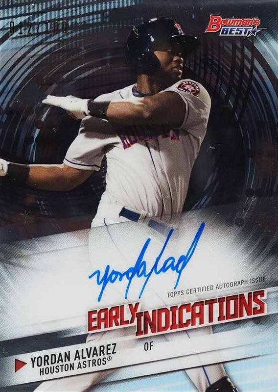 2018 Bowman's Best Early Indications Autograph Yordan Alvarez #EIAYA Baseball Card