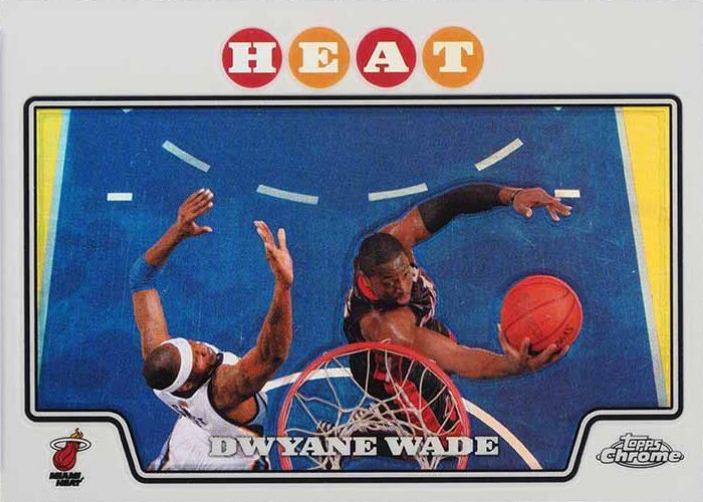 2008 Topps Chrome Dwyane Wade #100 Basketball Card
