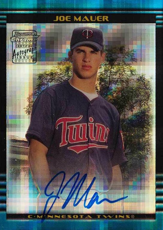 2002 Bowman Chrome Joe Mauer #391 Baseball Card