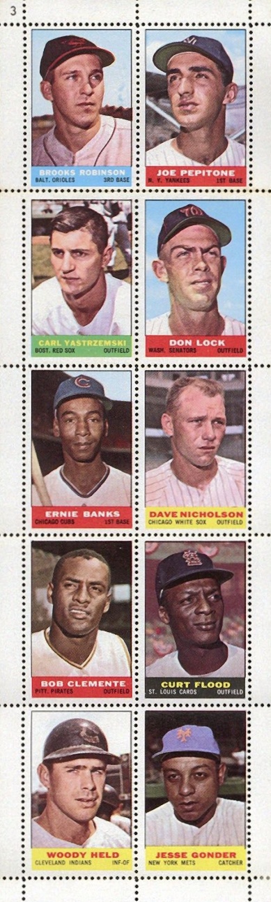 1964 Bazooka Stamps MLB Players #3 Baseball Card