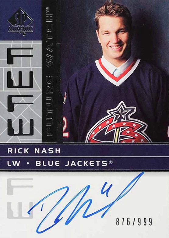 2002 SP Authentic Rick Nash #184 Hockey Card