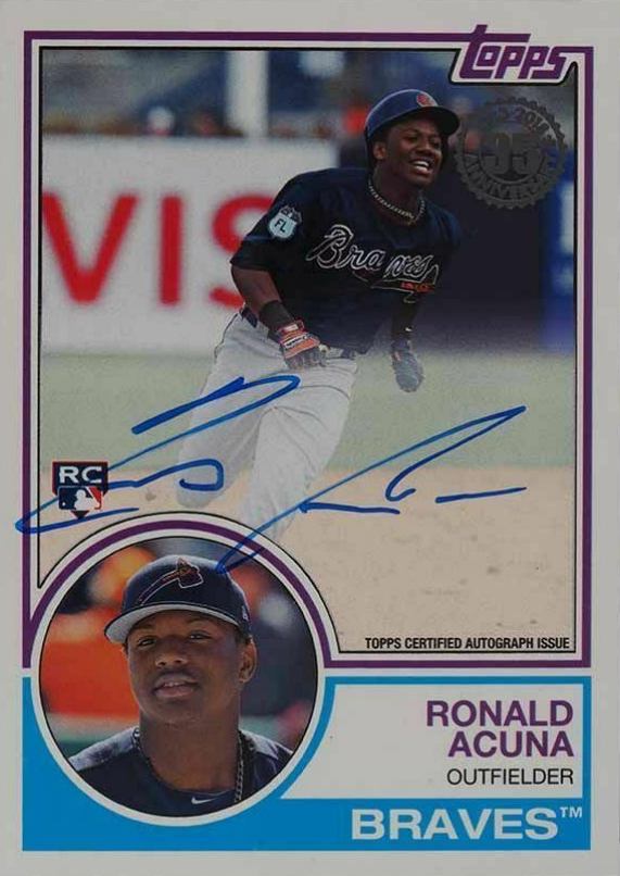 2018 Topps 1983 Topps Baseball Autographs Ronald Acuna #RA Baseball Card