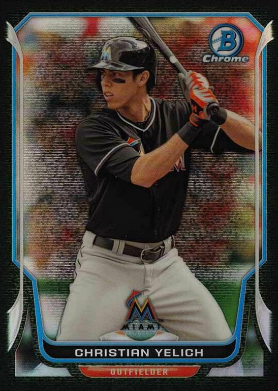2014 Bowman Chrome Christian Yelich #117 Baseball Card