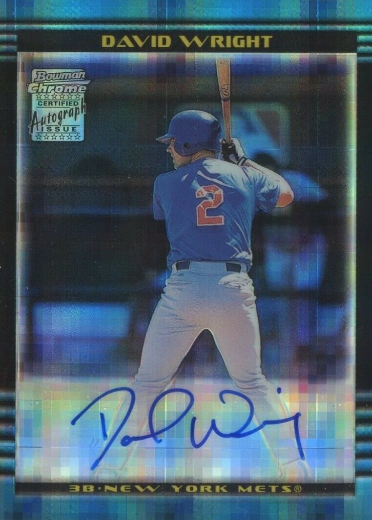 2002 Bowman Chrome David Wright #385 Baseball Card