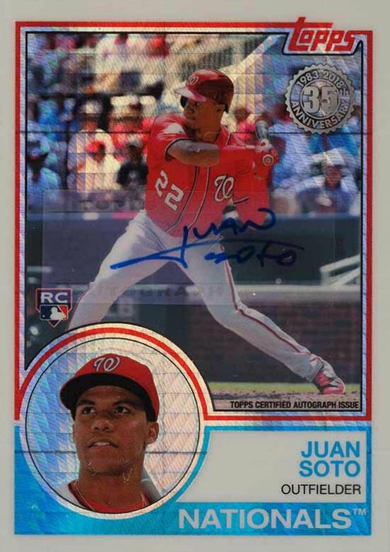 2018 Topps Silver Pack 1983 Chrome Promo Juan Soto #134 Baseball Card