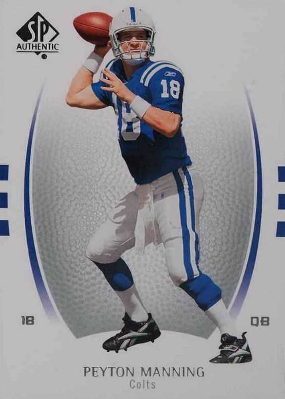 2007 SP Authentic Peyton Manning #68 Football Card