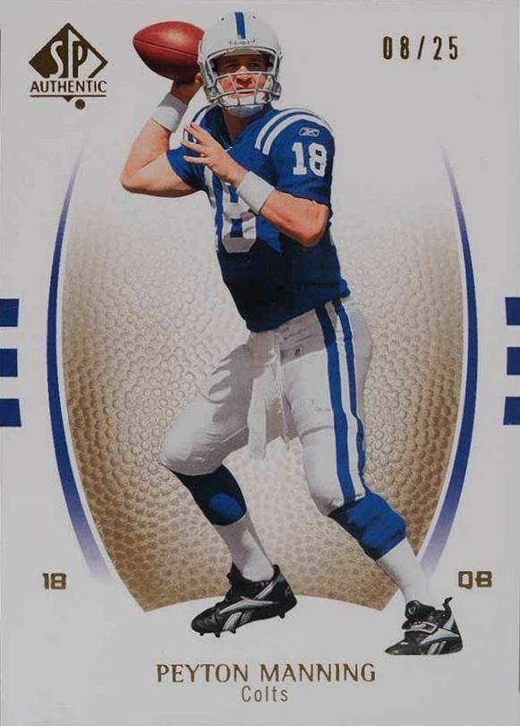 2007 SP Authentic Peyton Manning #68 Football Card
