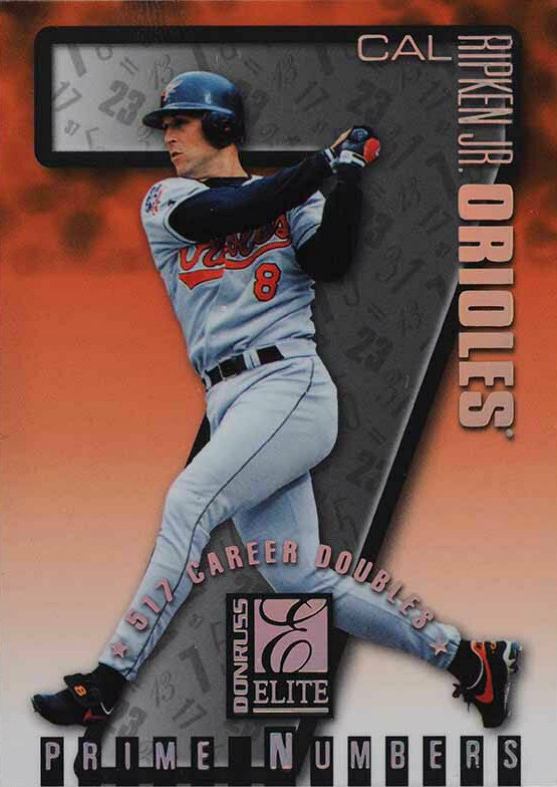 1998 Donruss Elite Prime Numbers Cal Ripken Jr. #4C Baseball Card