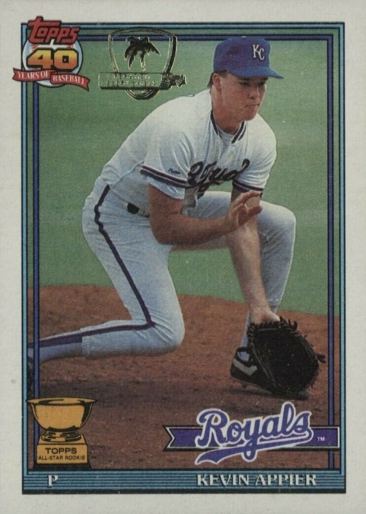 1991 Topps Desert Shield Kevin Appier #454 Baseball Card