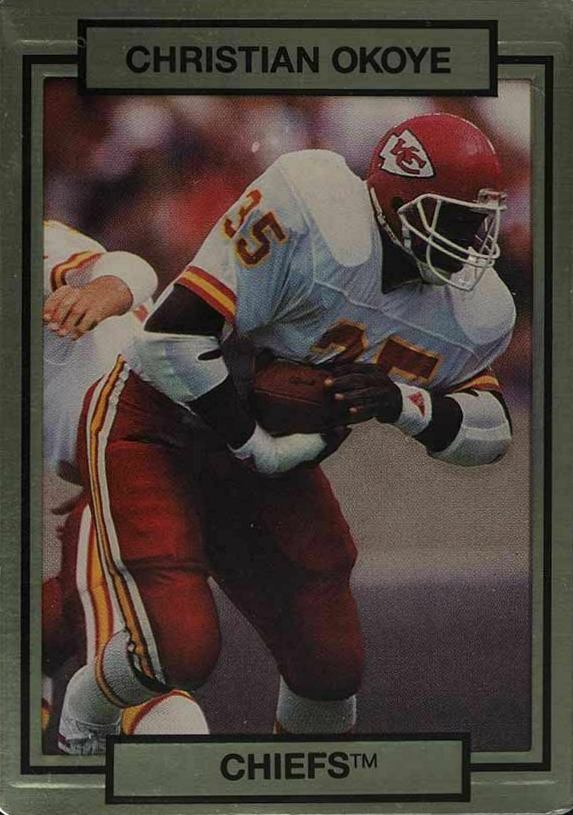 1990 Action Packed Christian Okoye #116 Football Card