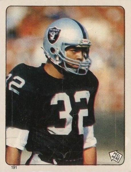 1983 Topps Stickers Marcus Allen #191 Football Card