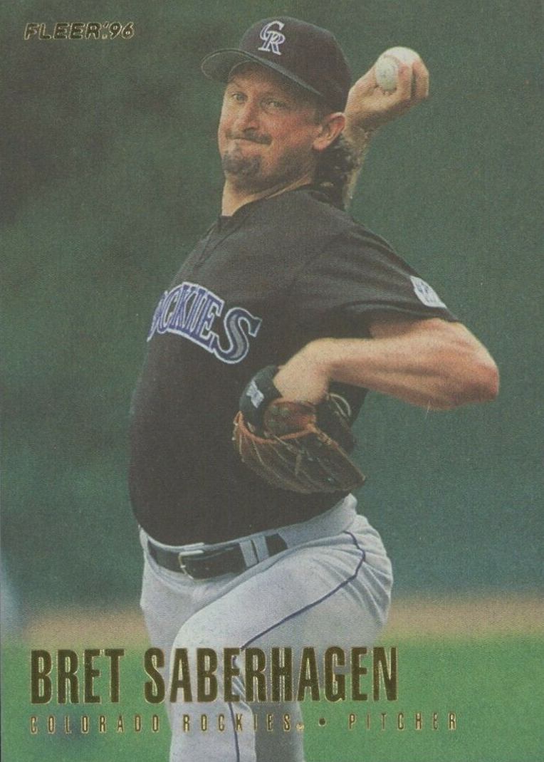 1996 Fleer Bret Saberhagen #374 Baseball Card