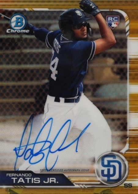 2019 Bowman Chrome Rookie Autographs Fernando Tatis Jr. #CRAFTJ Baseball Card