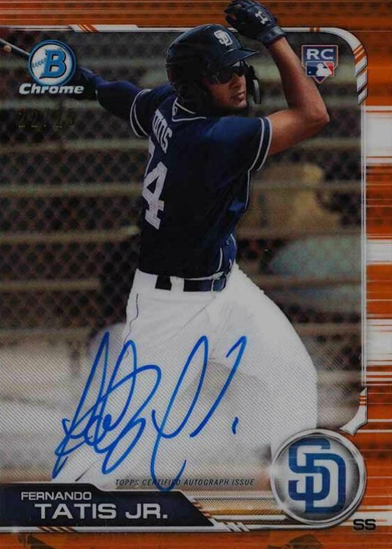 2019 Bowman Chrome Rookie Autographs Fernando Tatis Jr. #CRAFTJ Baseball Card