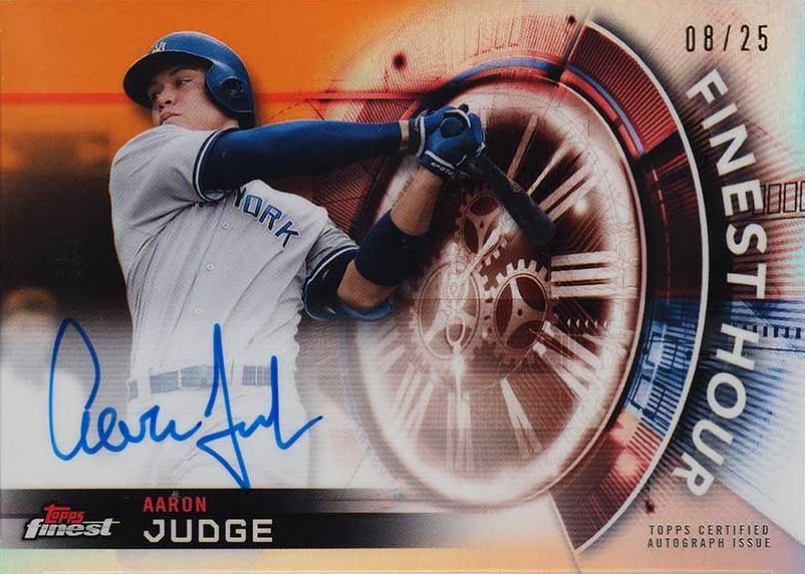 2018 Finest Finest Hour Autographs Aaron Judge #AJ Baseball Card