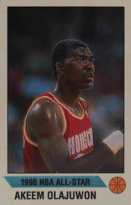 1990 Panini Sticker Hakeem Olajuwon #D Basketball Card