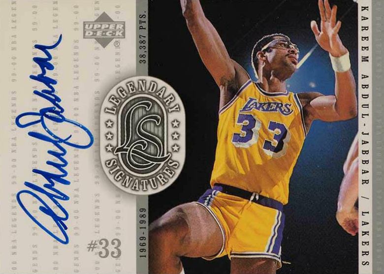 2000 Upper Deck Legends Legendary Signatures Kareem Abdul-Jabbar #KA Basketball Card