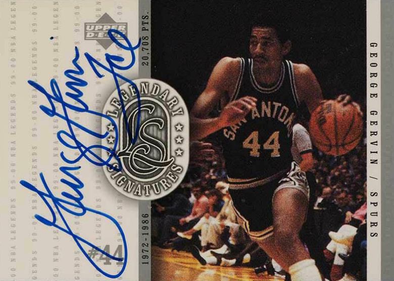 2000 Upper Deck Legends Legendary Signatures George Gervin #GG Basketball Card