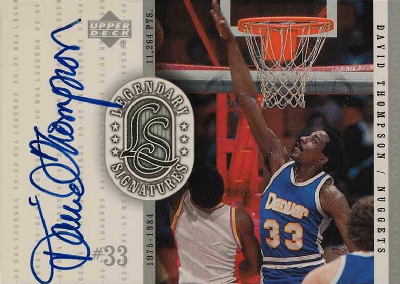 2000 Upper Deck Legends Legendary Signatures David Thomson #DT Basketball Card