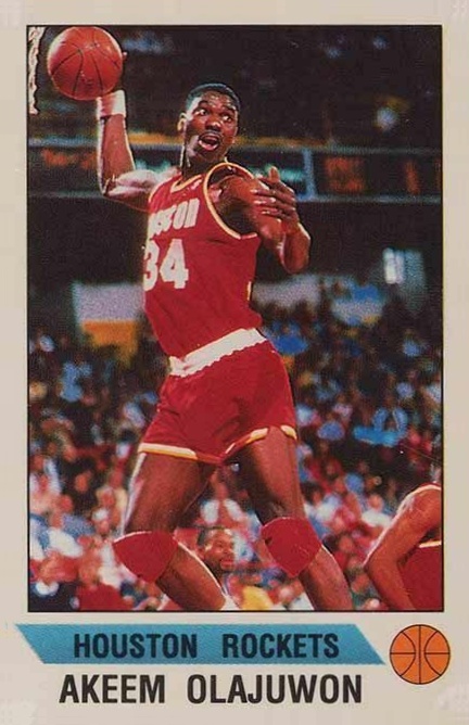 1990 Panini Sticker Hakeem Olajuwon #69 Basketball Card