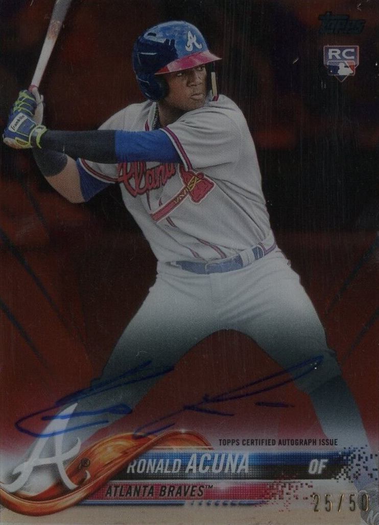 2018 Topps Clearly Authentic Ronald Acuna #RA Baseball Card