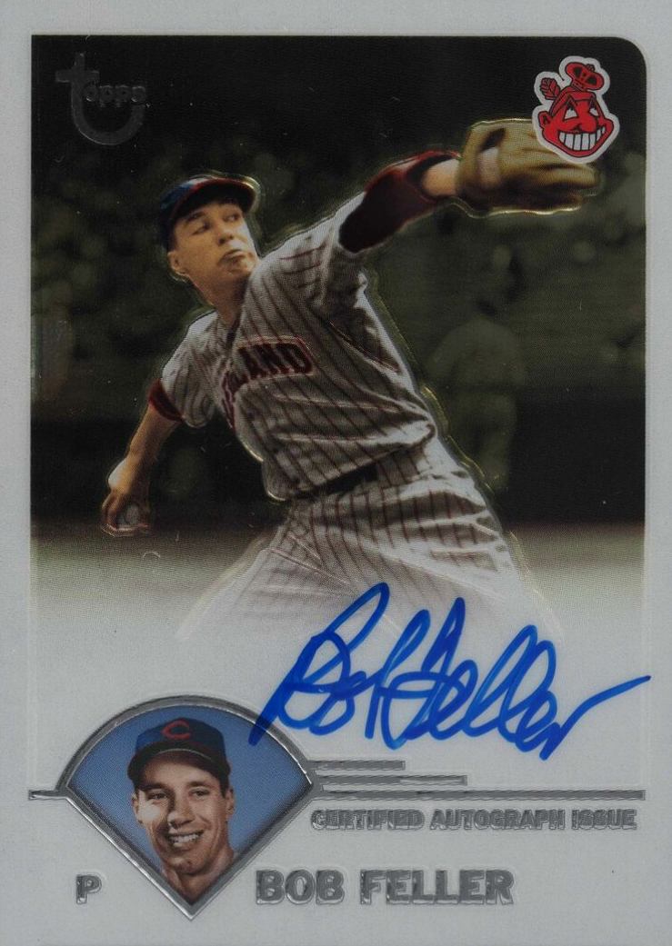 2003 Topps Retired Signature Signature Edition Autograph Bob Feller #TA-BF Baseball Card