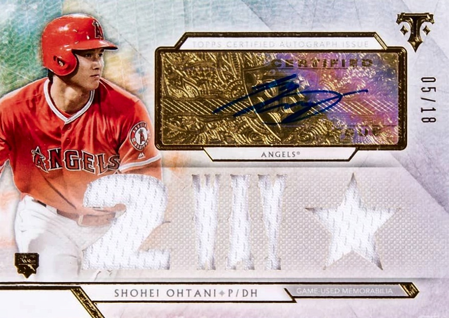2018 Topps Triple Threads Autograph Relics Shohei Ohtani #SO1 Baseball Card