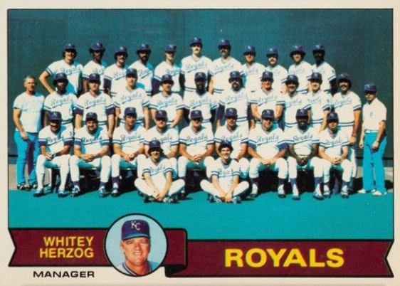 1979 Topps Team Checklist Sheet-Hand Cut Kansas City Royals Team #451 Baseball Card