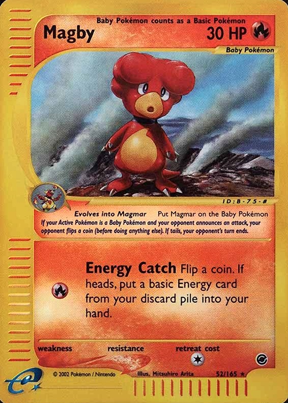 2002 Pokemon Expedition Magby #52 TCG Card