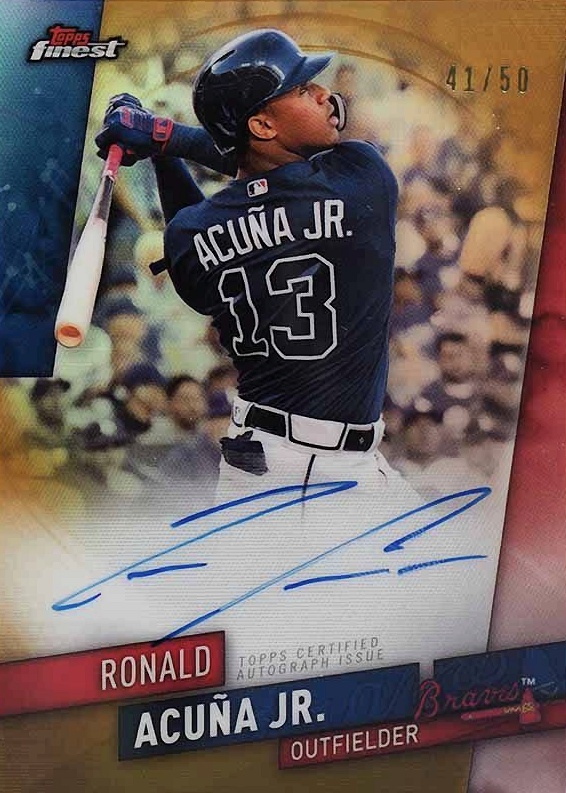 2019 Finest Autographs Ronald Acuna Jr. #FA-RAJ Baseball Card