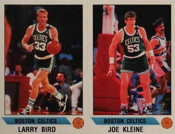 1990 Panini Sticker Joe Kleine/Larry Bird # Basketball Card