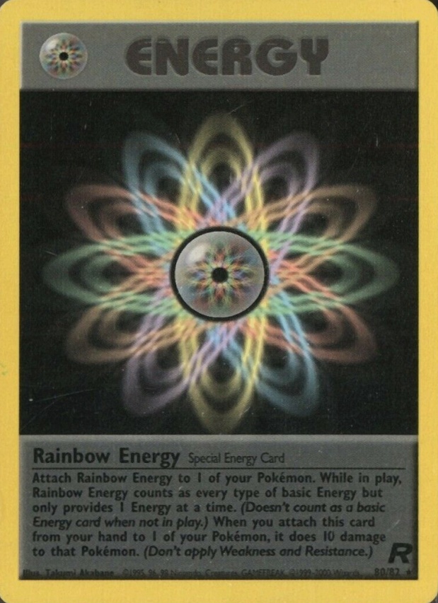 2000 Pokemon Rocket Rainbow Energy #80 TCG Card