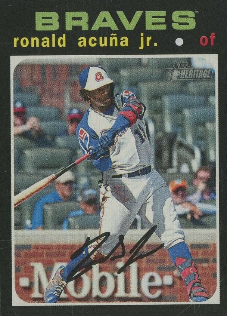2020 Topps Heritage Ronald Acuna Jr. #464t Baseball Card