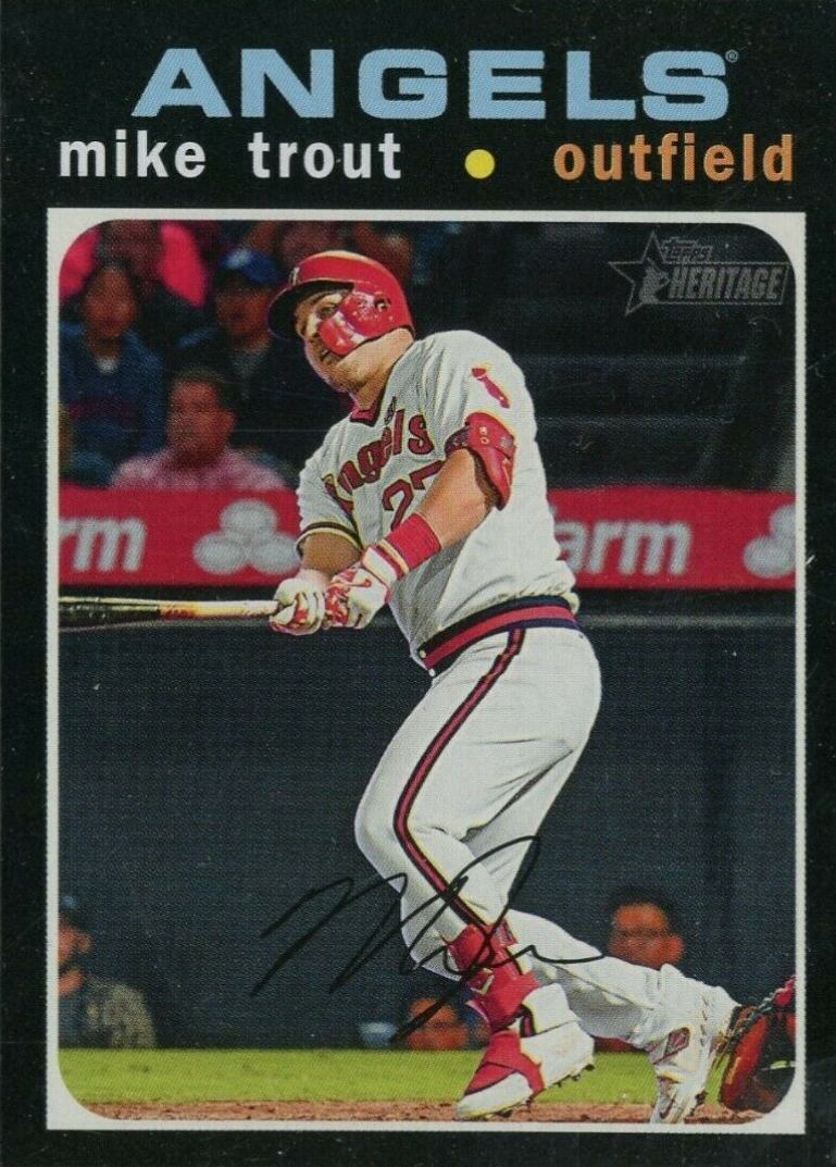 2020 Topps Heritage Mike Trout #466 Baseball Card