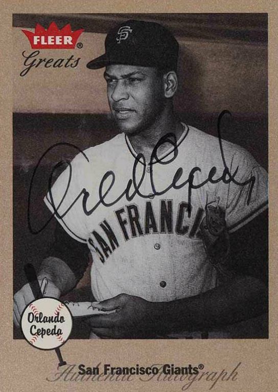 Orlando Cepeda Autographed San Francisco Gray Custom Baseball