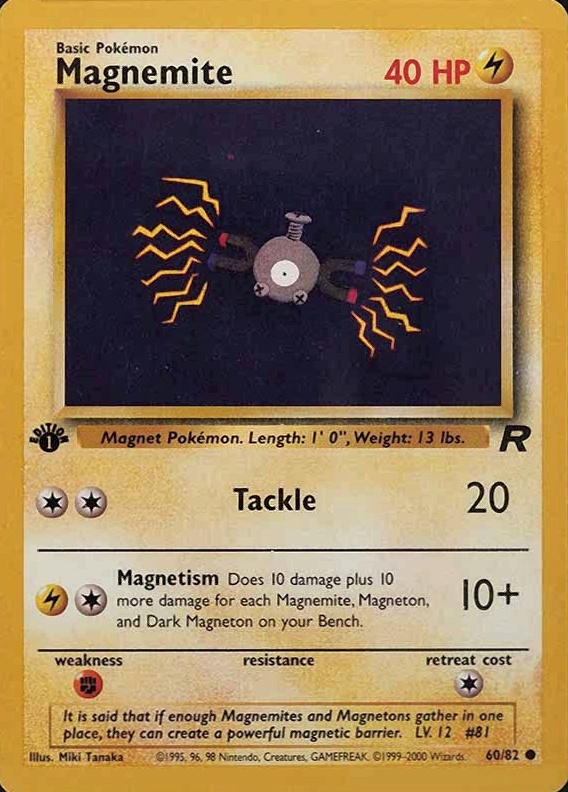 2000 Pokemon Rocket Magnemite #60 TCG Card