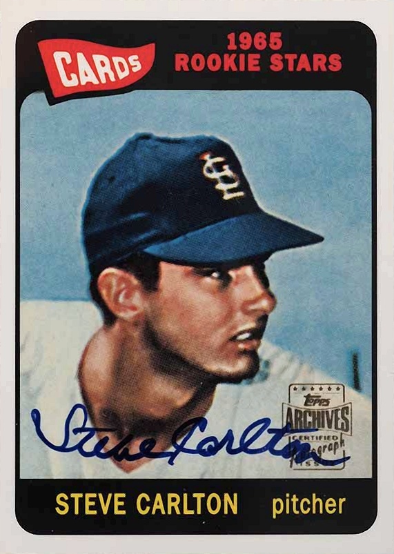2001 Topps Archives Autographs Steve Carlton #94 Baseball Card