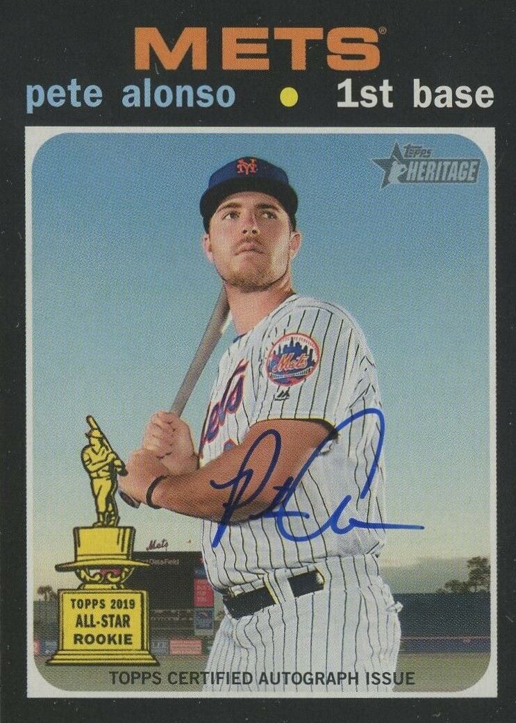 2020 Topps Heritage Real One Autograph Pete Alonso #PA Baseball Card