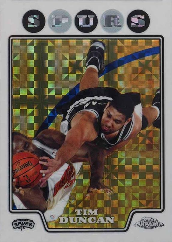 2008 Topps Chrome Tim Duncan #21 Basketball Card
